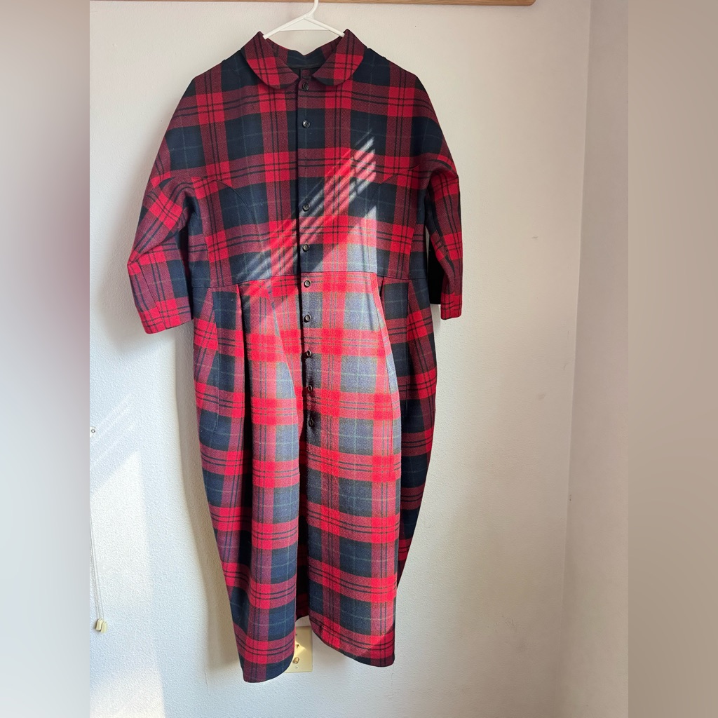 Tricot Comme Des Garcons Checkered Long Sleeve Dress/Coat